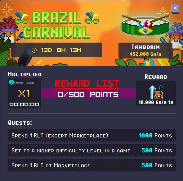 Rollercoin - Brazil Carnival All Event Thumb