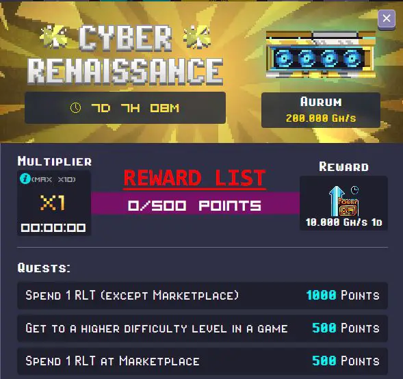 Rollercoin - Cyber Renaissance All Event Thumb